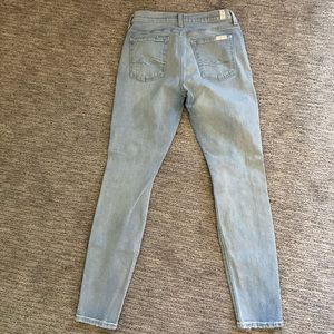 7 For All Mankind light distressed jeans.